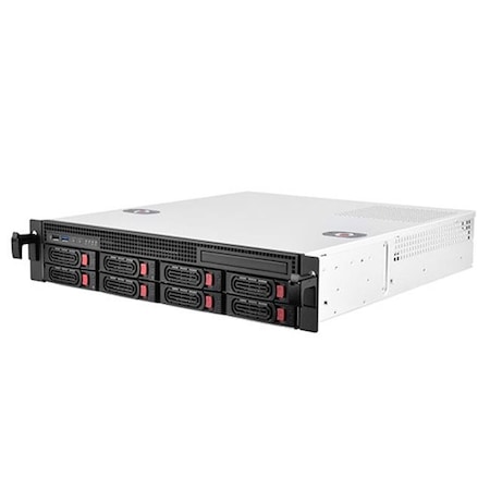 Silverstone SilverStone Technologies RM21-308 3.5-2.5 in. 2U 8-Bay Micro-ATx Rackmount Server Chassis RM21-308